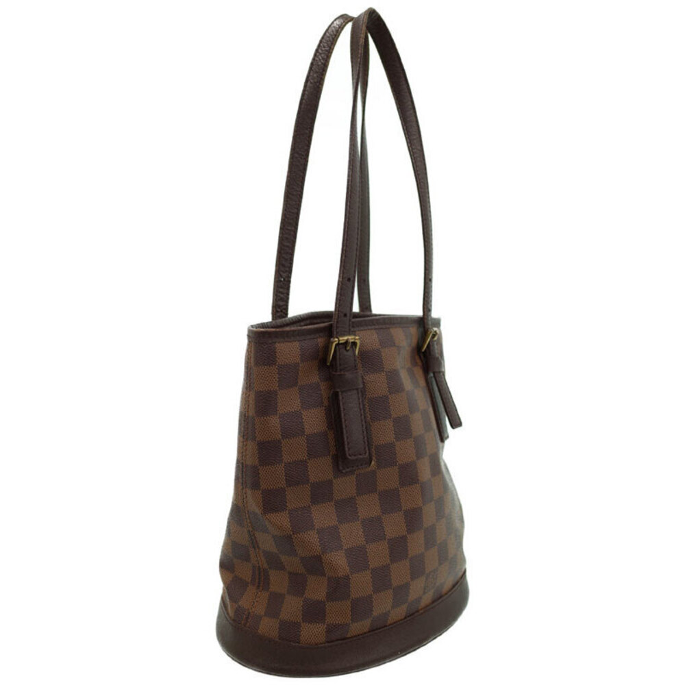 Louis Vuitton Shoulder Damier Brown Bucket Marais Ebene Bag